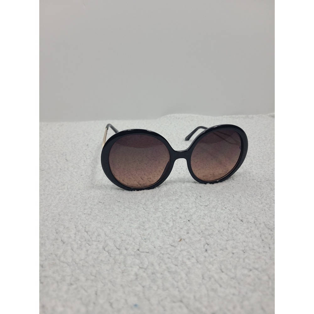 A New Day Black Round Oversized Sunglasses with Gold Metal Temples Target